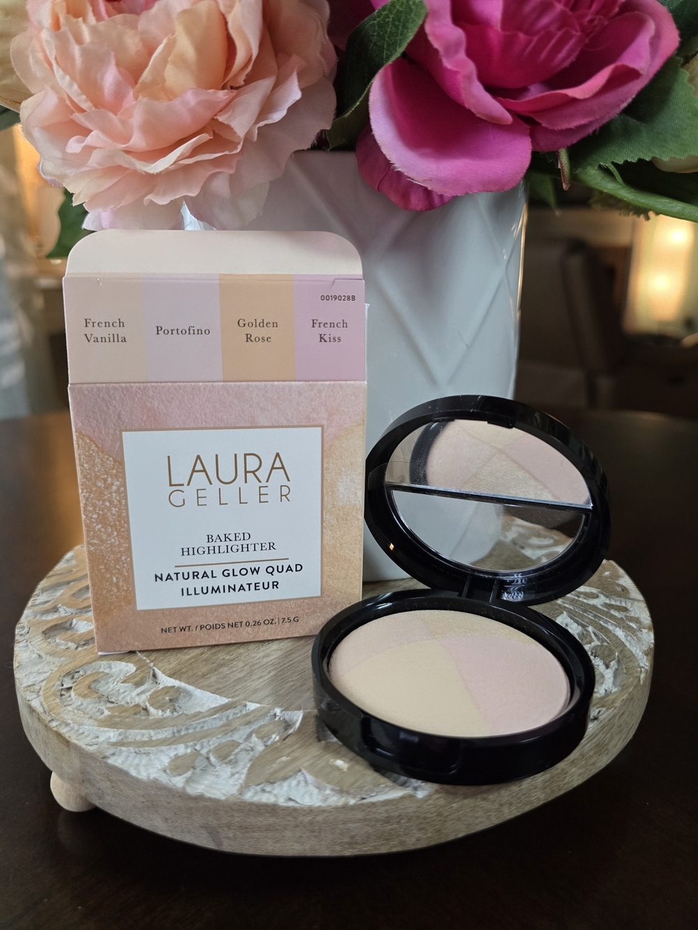 Laura Geller Baked Highlighter Natural Glow Quad - Illuminateur NIB